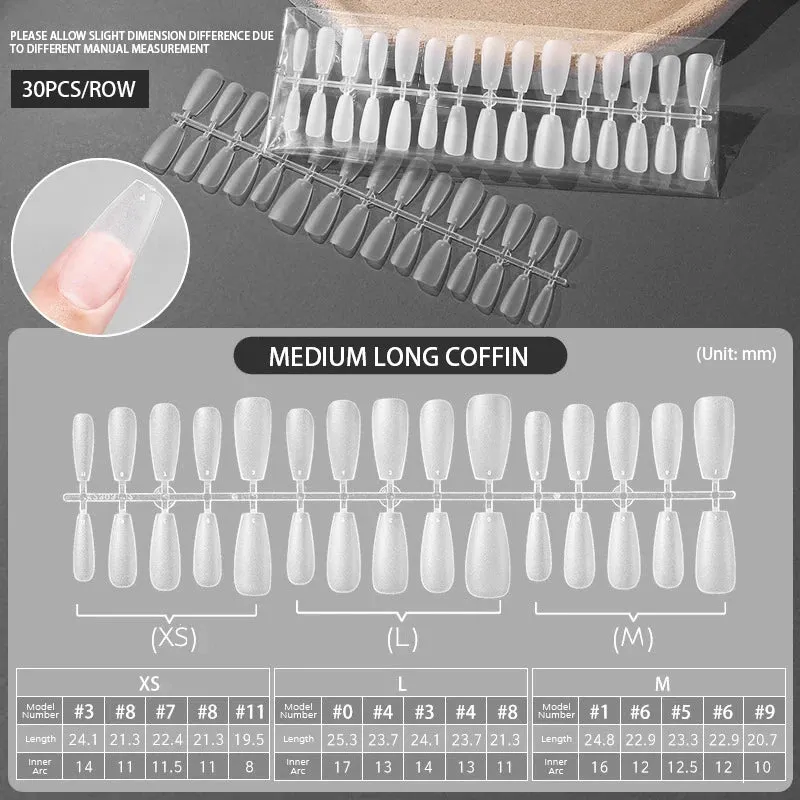 Full Cover Coffin Gel Nail Tips