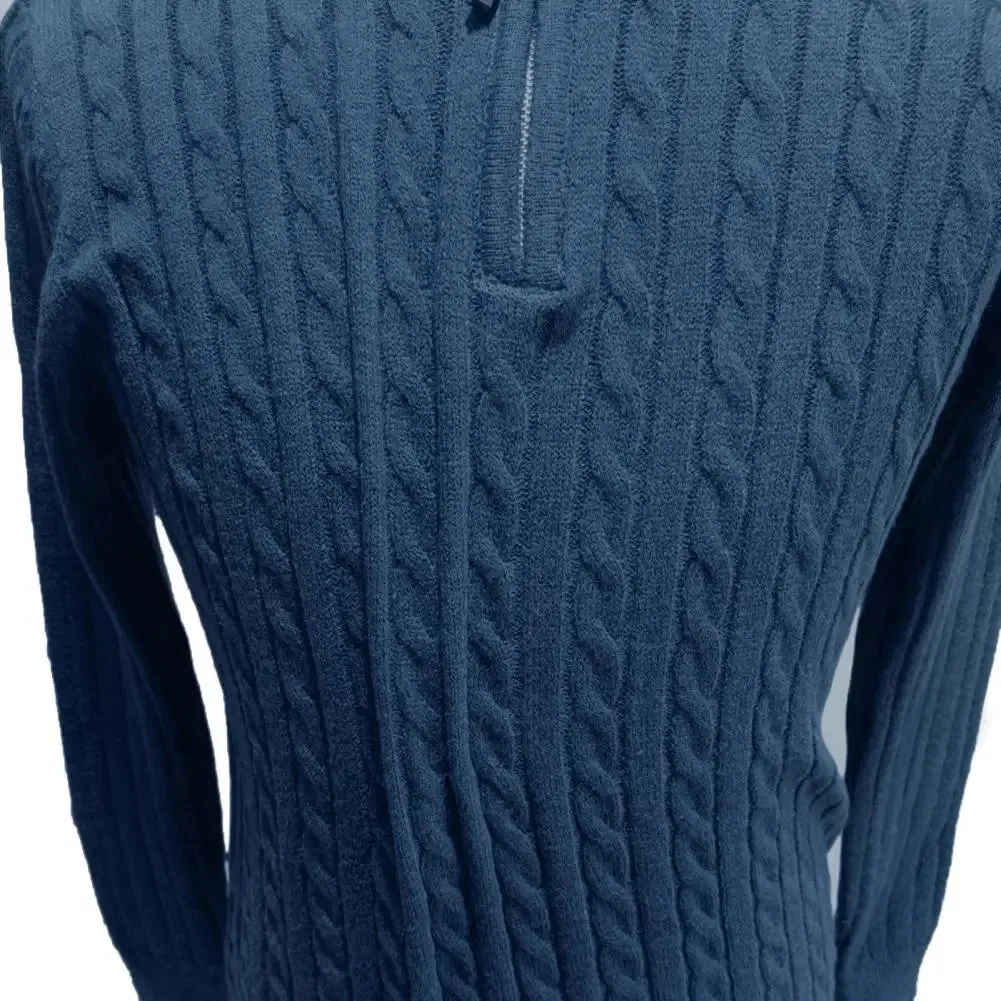 Funki Buys | Sweaters | Men's Slim Mock Neck Knitted Pullovers