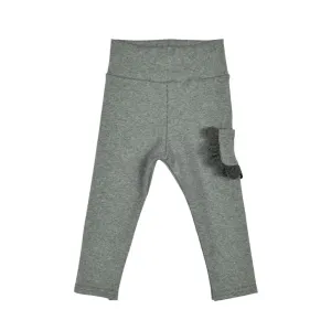 Grey Colly Ribbed Cotton Leggings