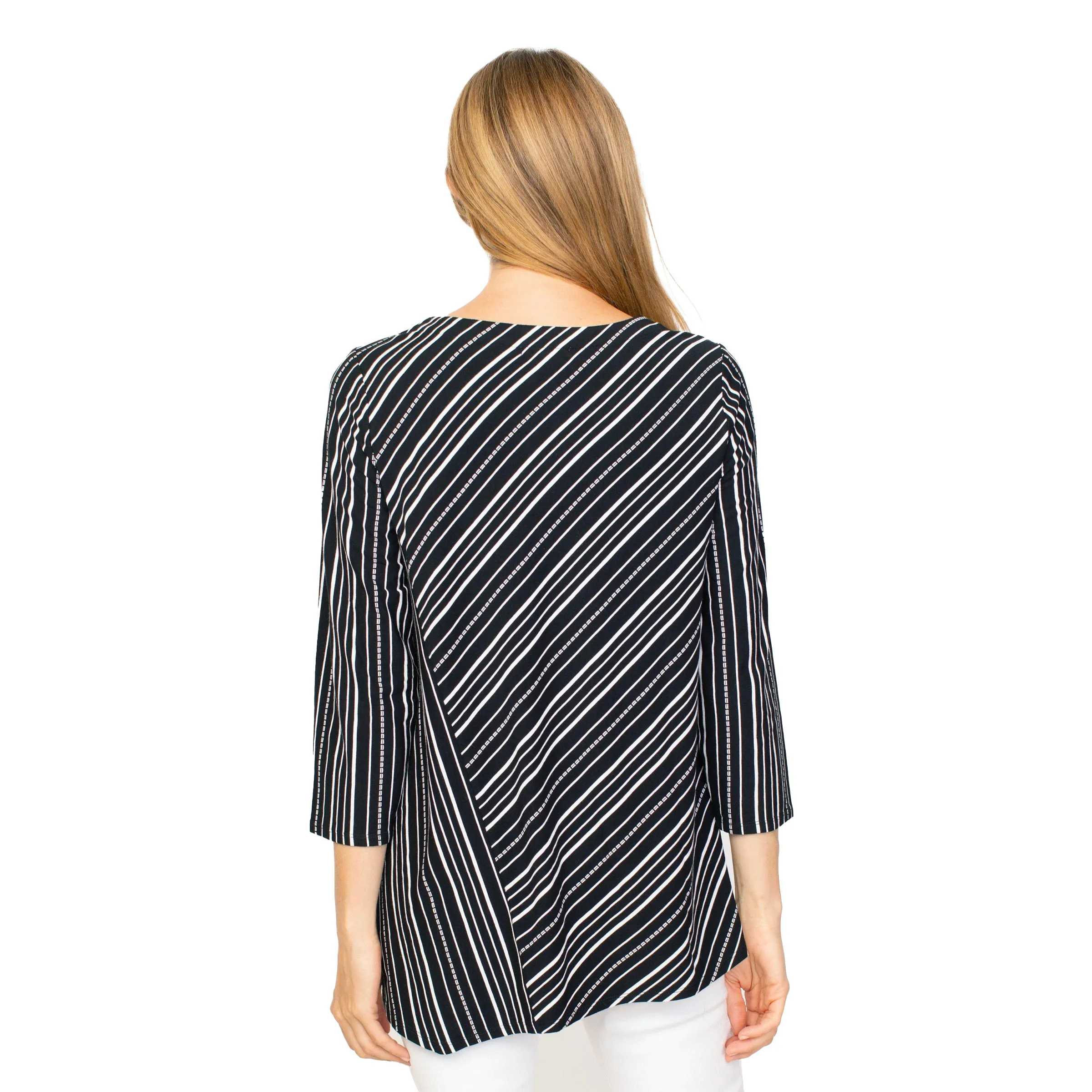 Habitat City Stripe Angled Tunic in Black - 55130 - Size L