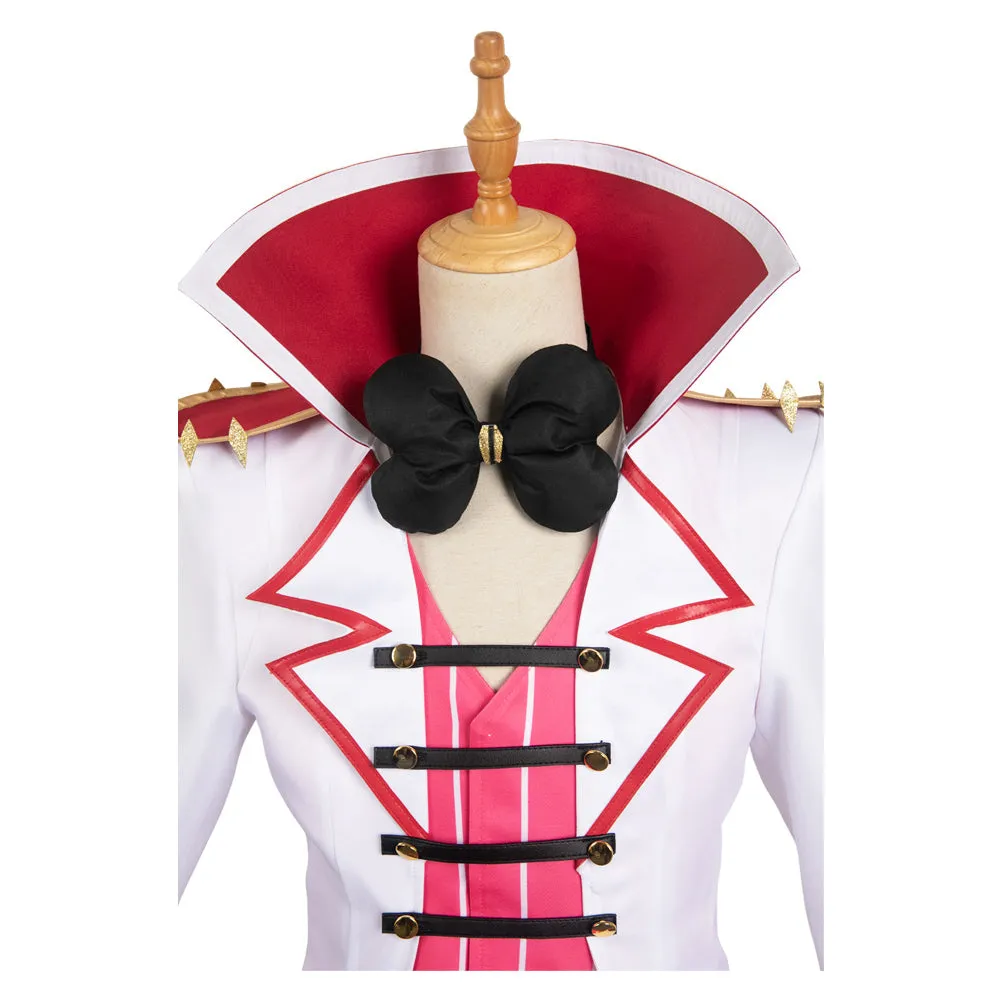 Hazbin Hotel Lucifer Morningstar White Combat Suit Party Carnival Halloween Cosplay Costume