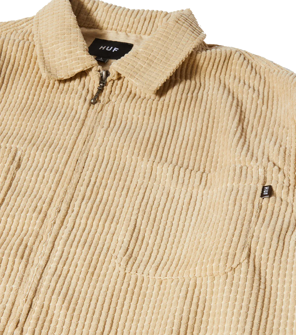 Huf Cornelius Zip Shirt - Oatmeal