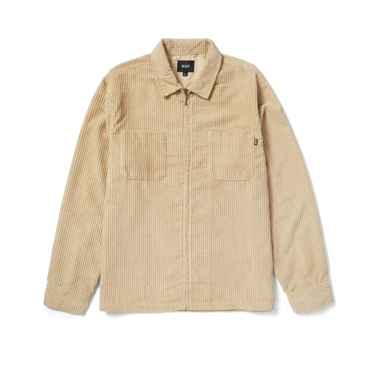 Huf Cornelius Zip Shirt - Oatmeal