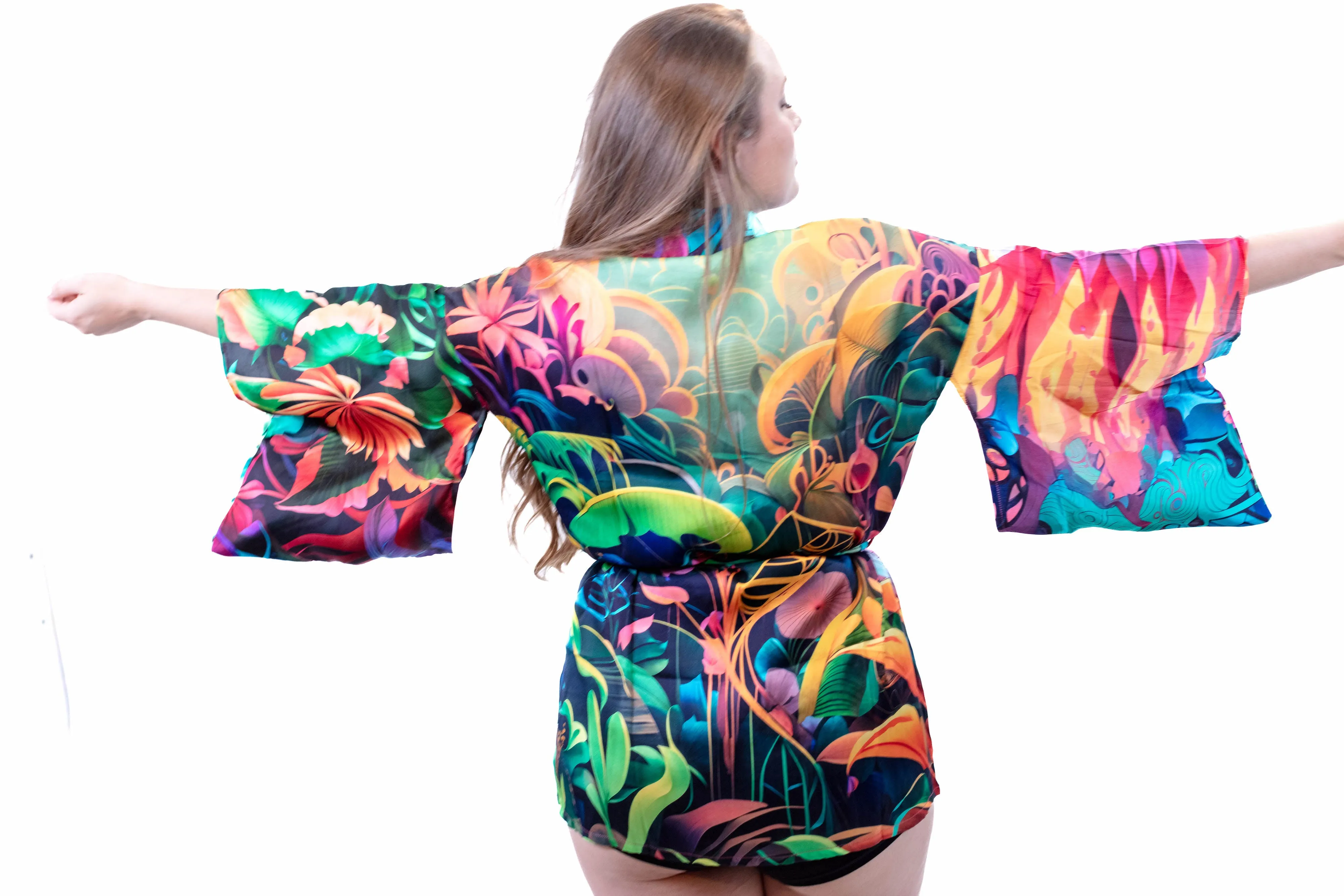 Jungle Flower Silk Kimono