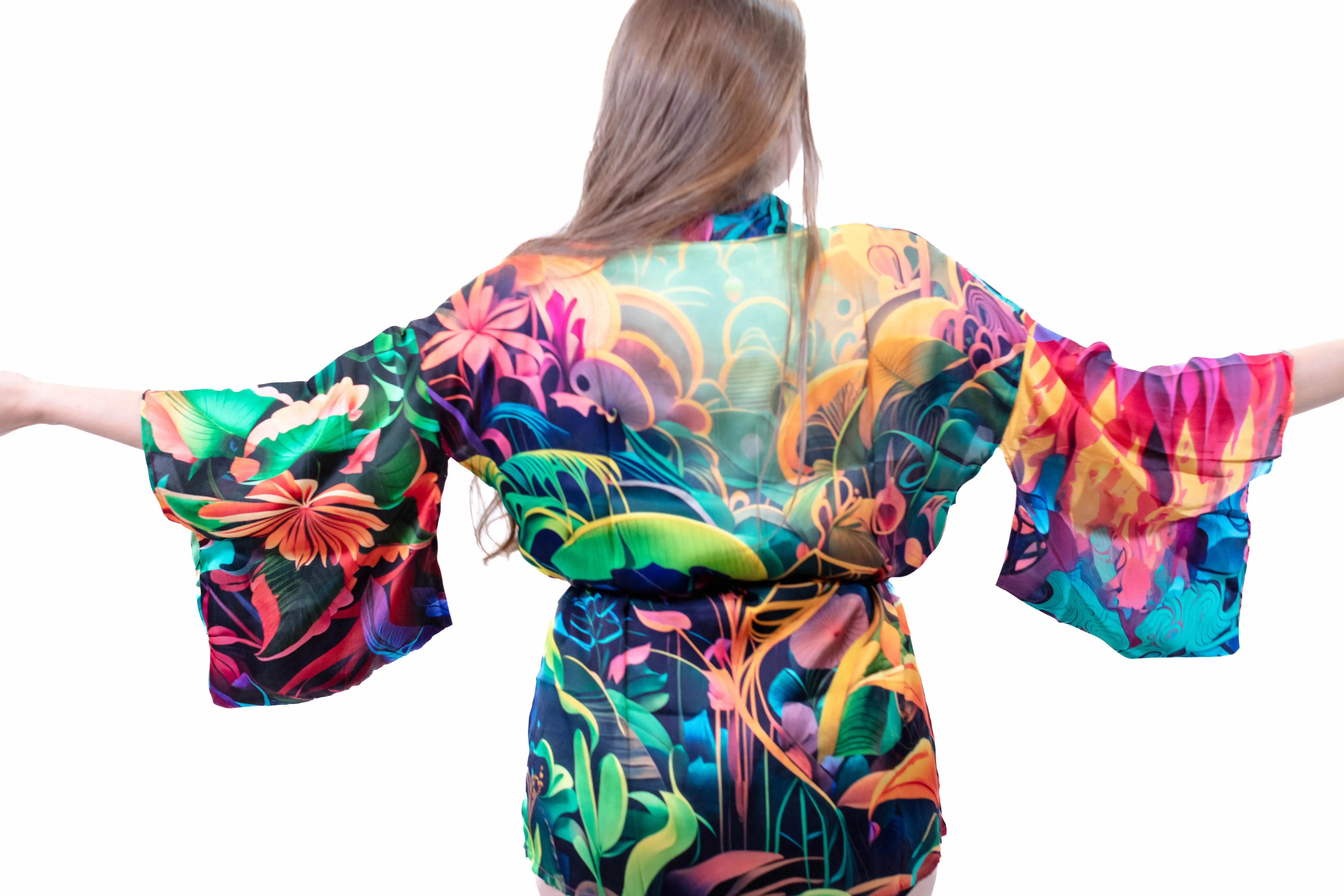 Jungle Flower Silk Kimono