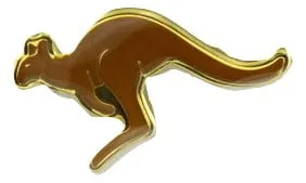 Kangaroo Hat Pin - Brown