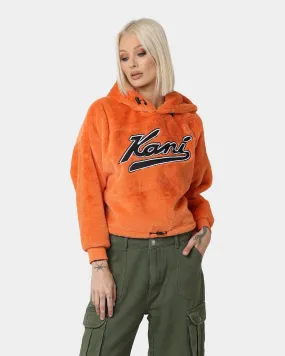 Karl Kani Varsity Plush Oversized Hoodie Orange