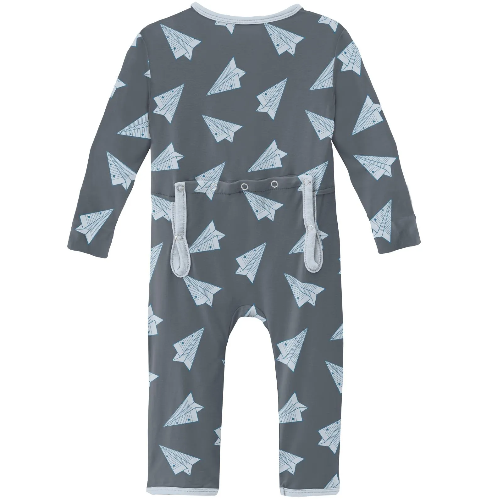 KicKee Pants Lined Paper Airplanes Coverall with Zipper