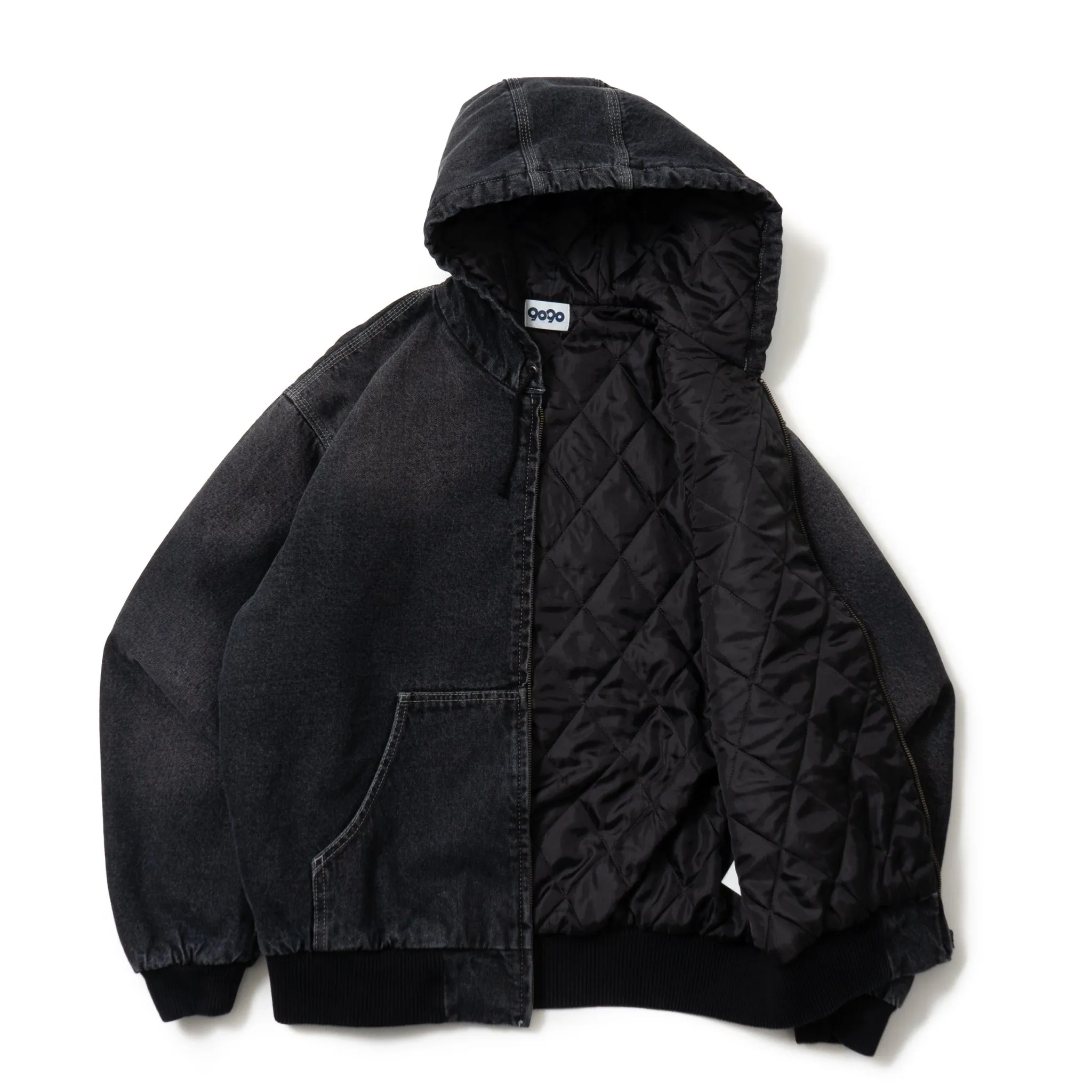 King Logo Denim Quilted Jacket