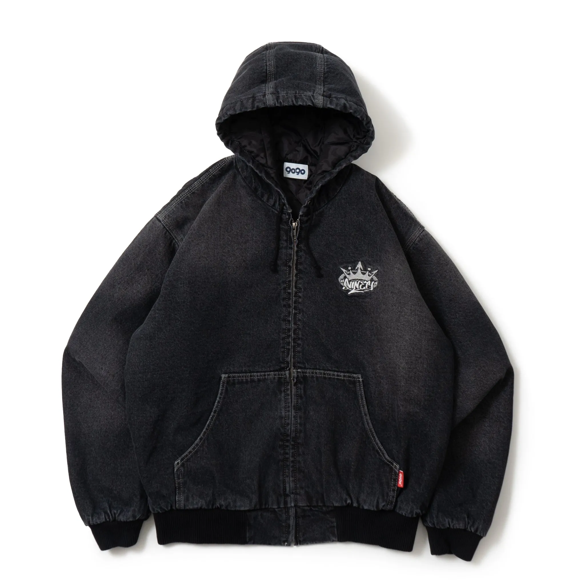 King Logo Denim Quilted Jacket