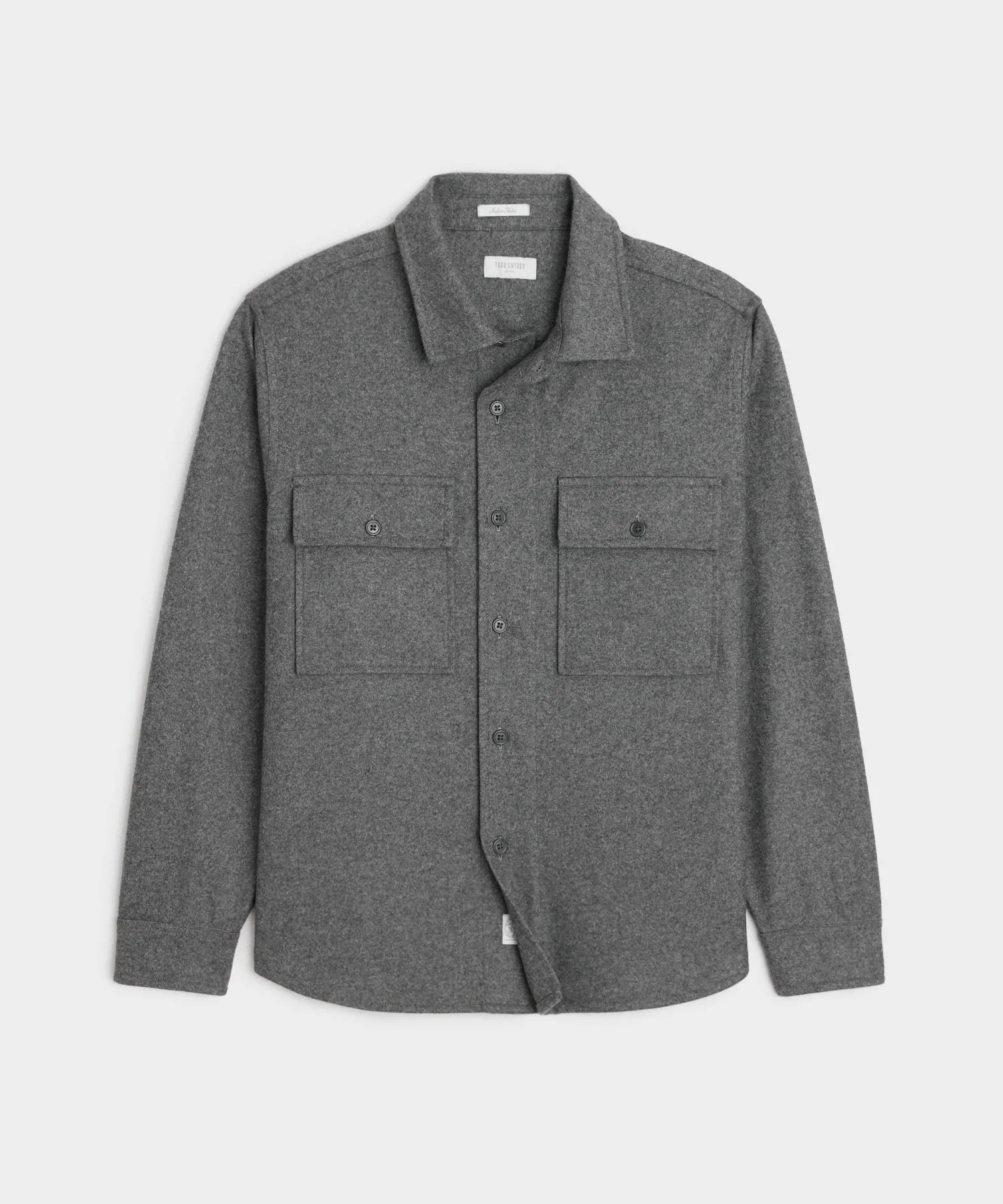 Knit Cashmere Overshirt in Charcoal