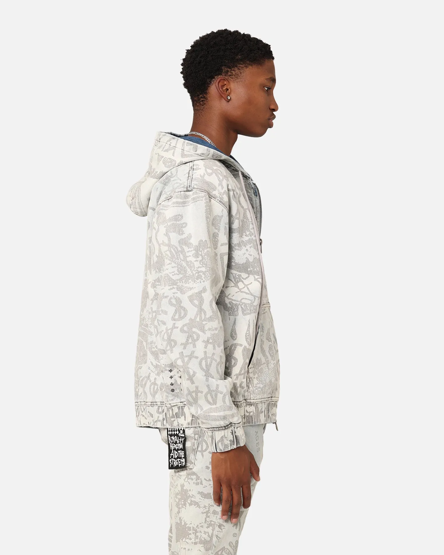 Ksubi Kollage Zip Hoodie Icey Denim