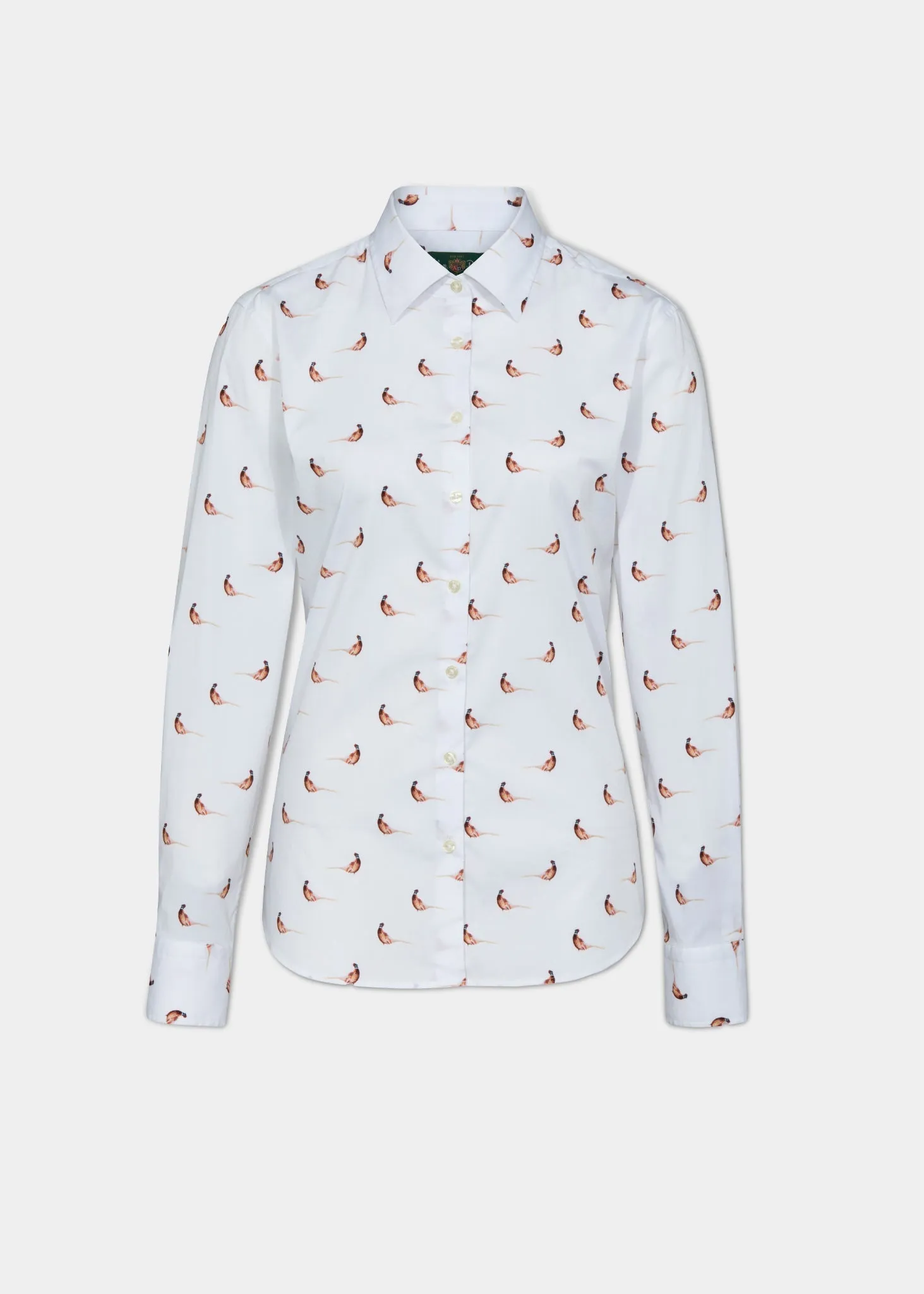 Lawen Ladies Printed Cotton Shirt - Pheasant Design