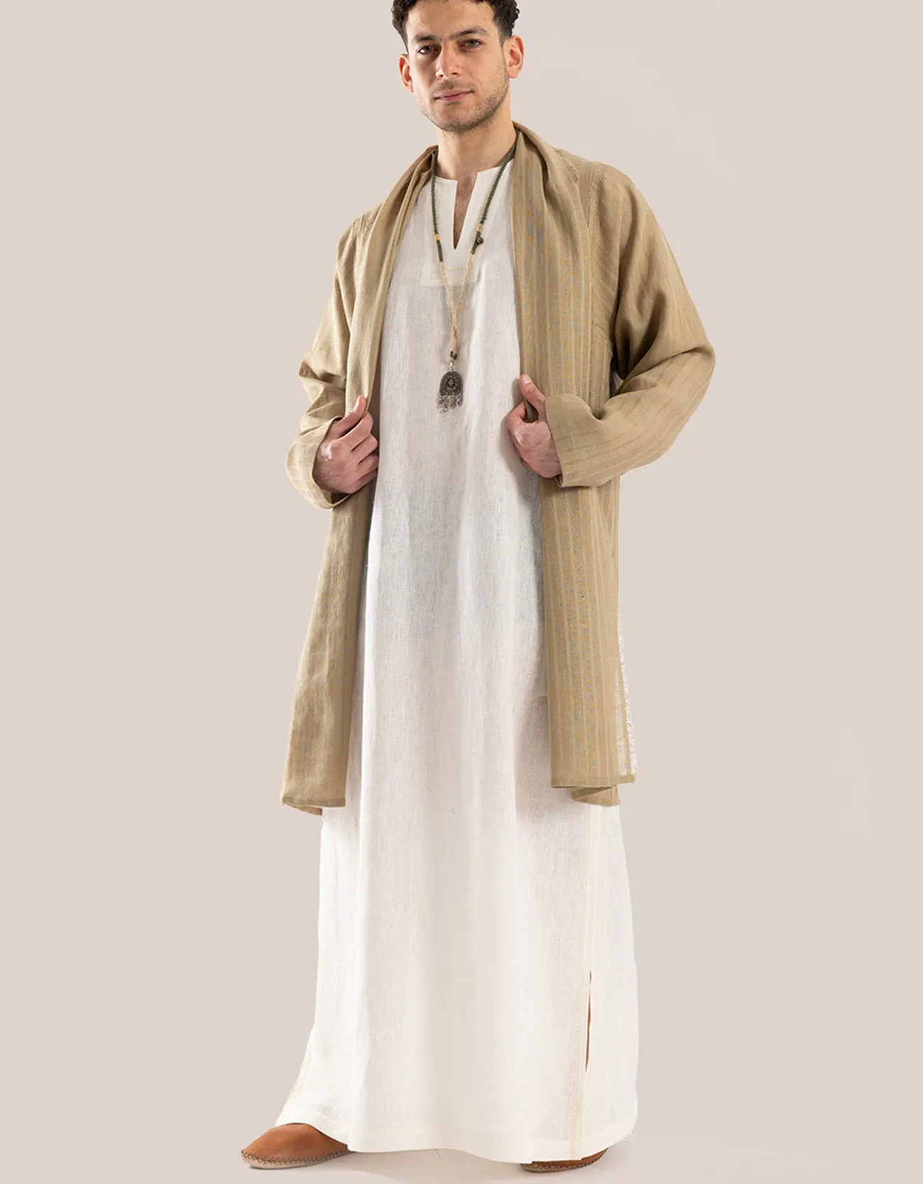 Long jacket with shawl collar