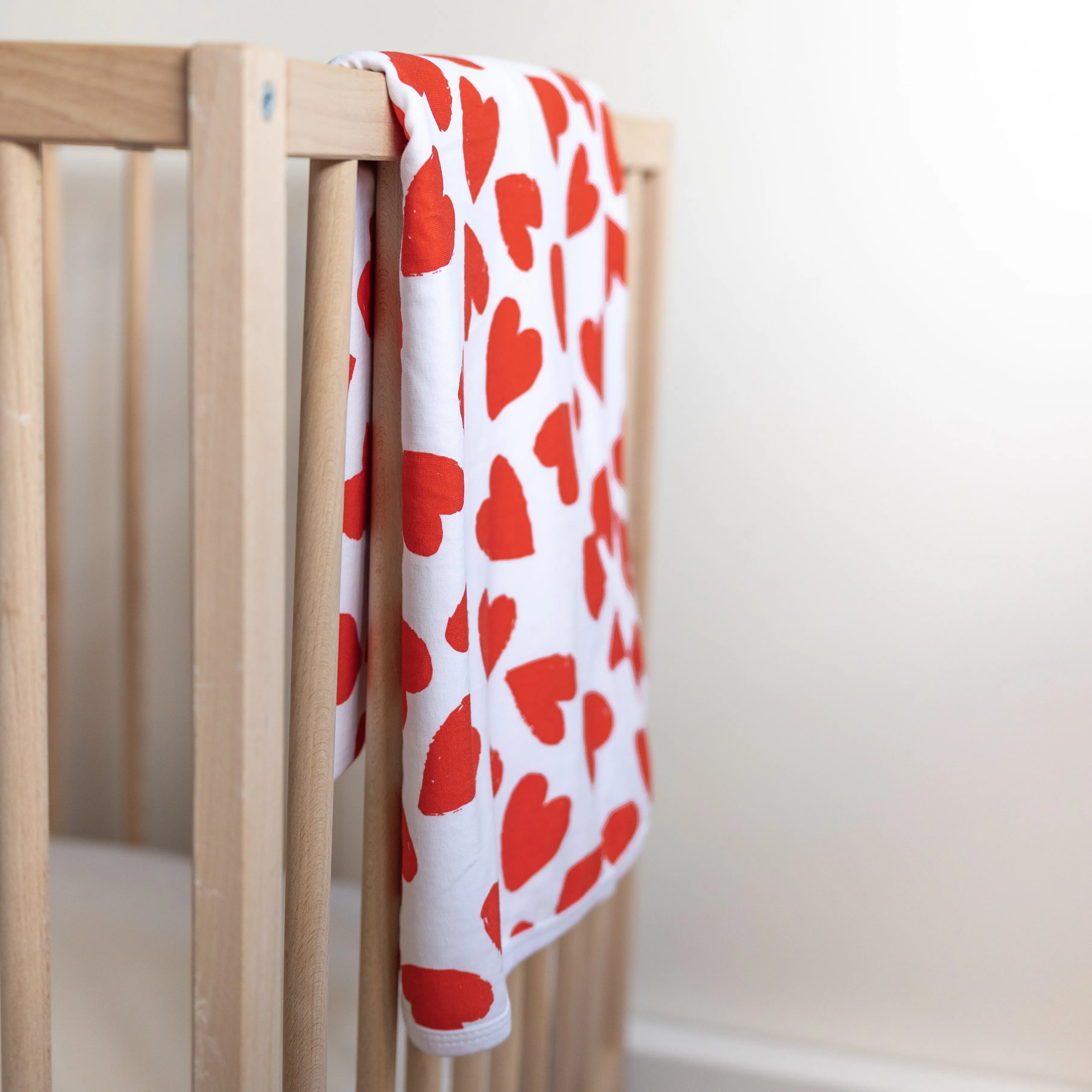 Love heart print blanket