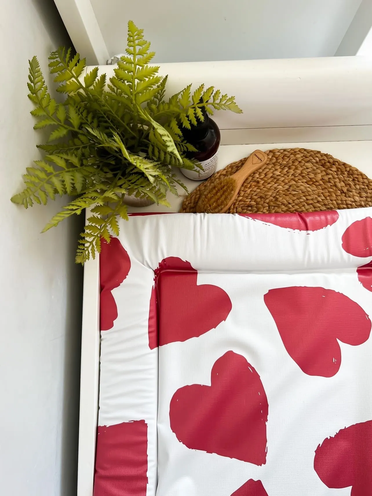 Love heart print blanket