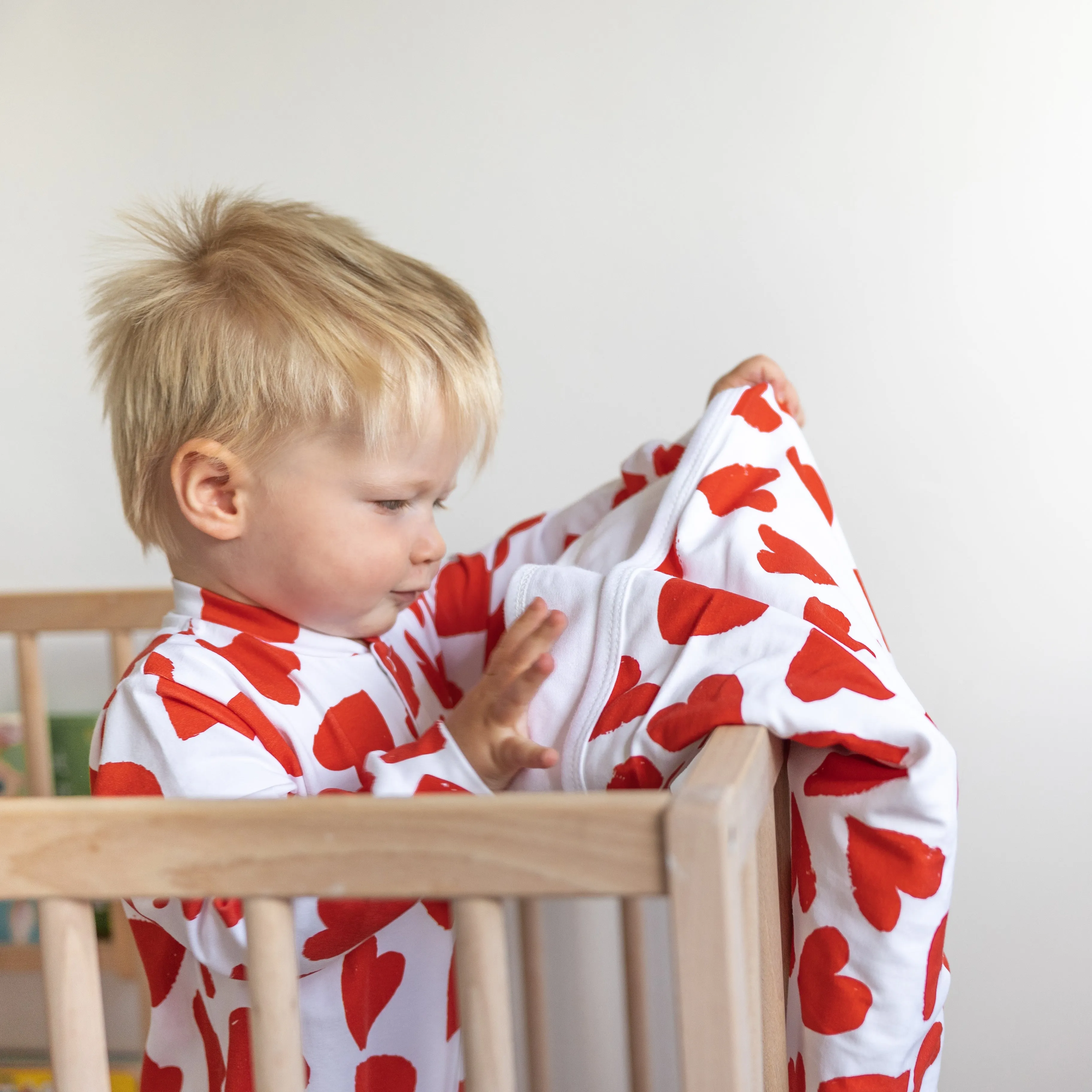 Love heart print blanket