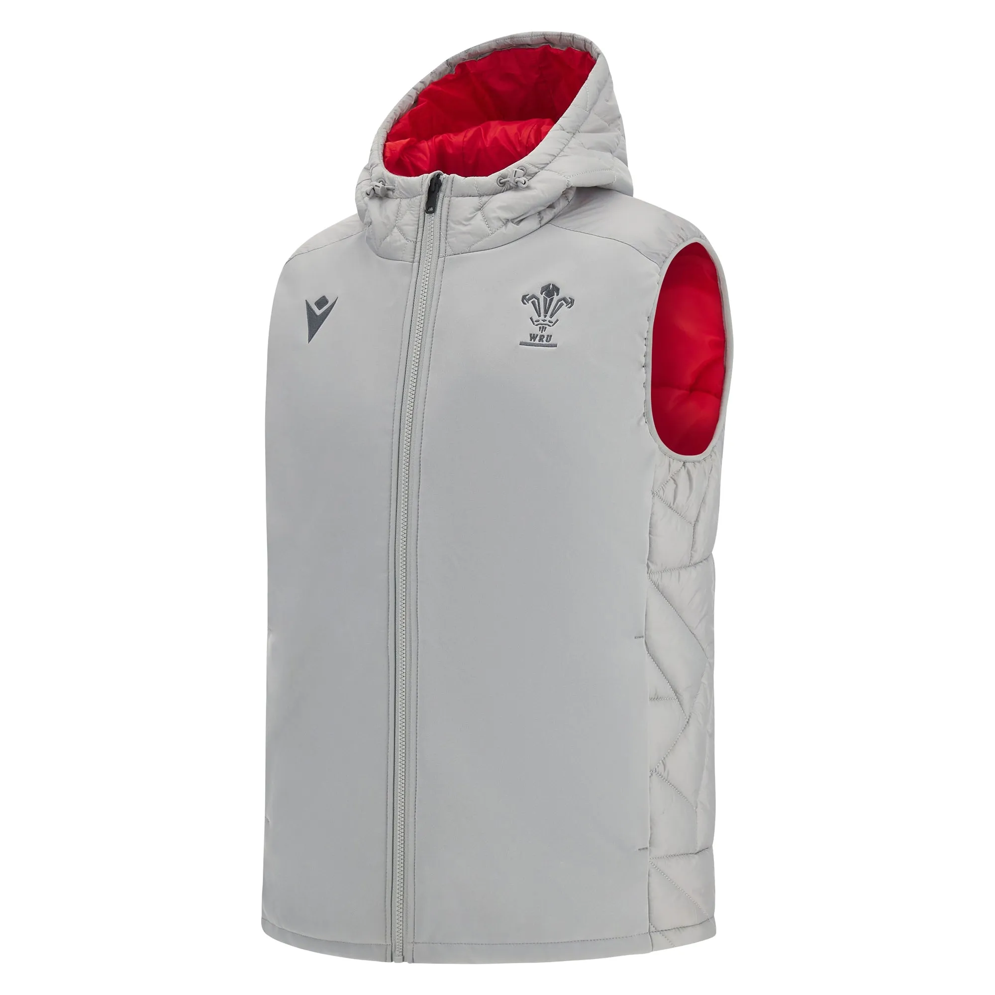 Macron Wales Official WRU Mens Hooded Gilet