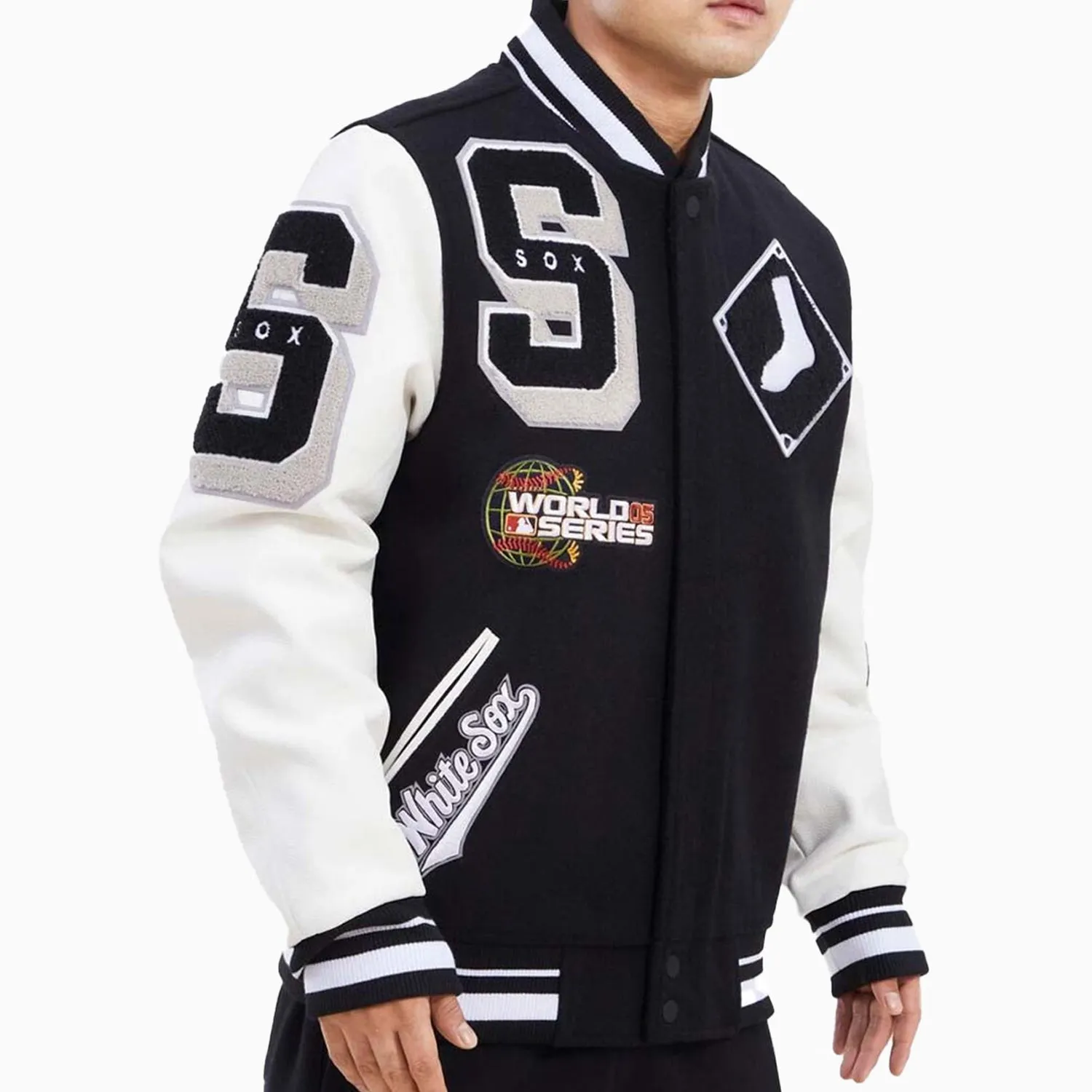 Men's Chicago White Sox Logo Varsity Jacket