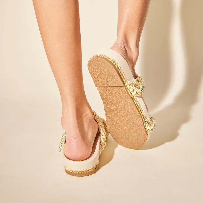 Michelle Footbed Sandal in Gold