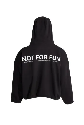 Not For Fun 001 / Oversized Double Layer Pullover Hoodie