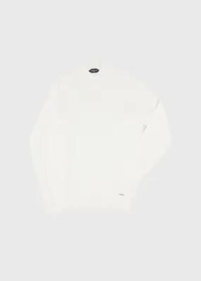 OFF-WHITE  EXTRA FINE MERINO MOCK NECK