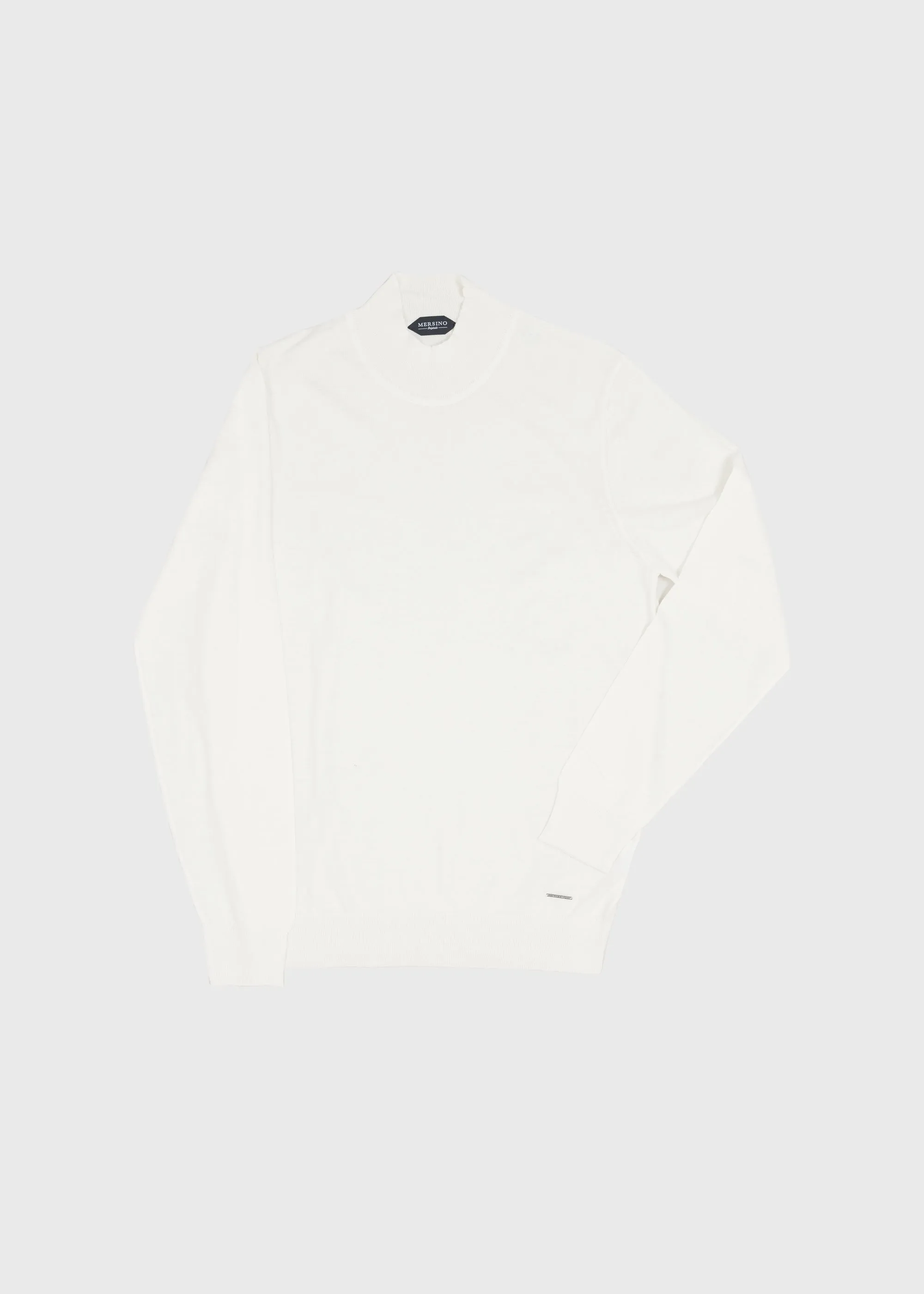 OFF-WHITE  EXTRA FINE MERINO MOCK NECK