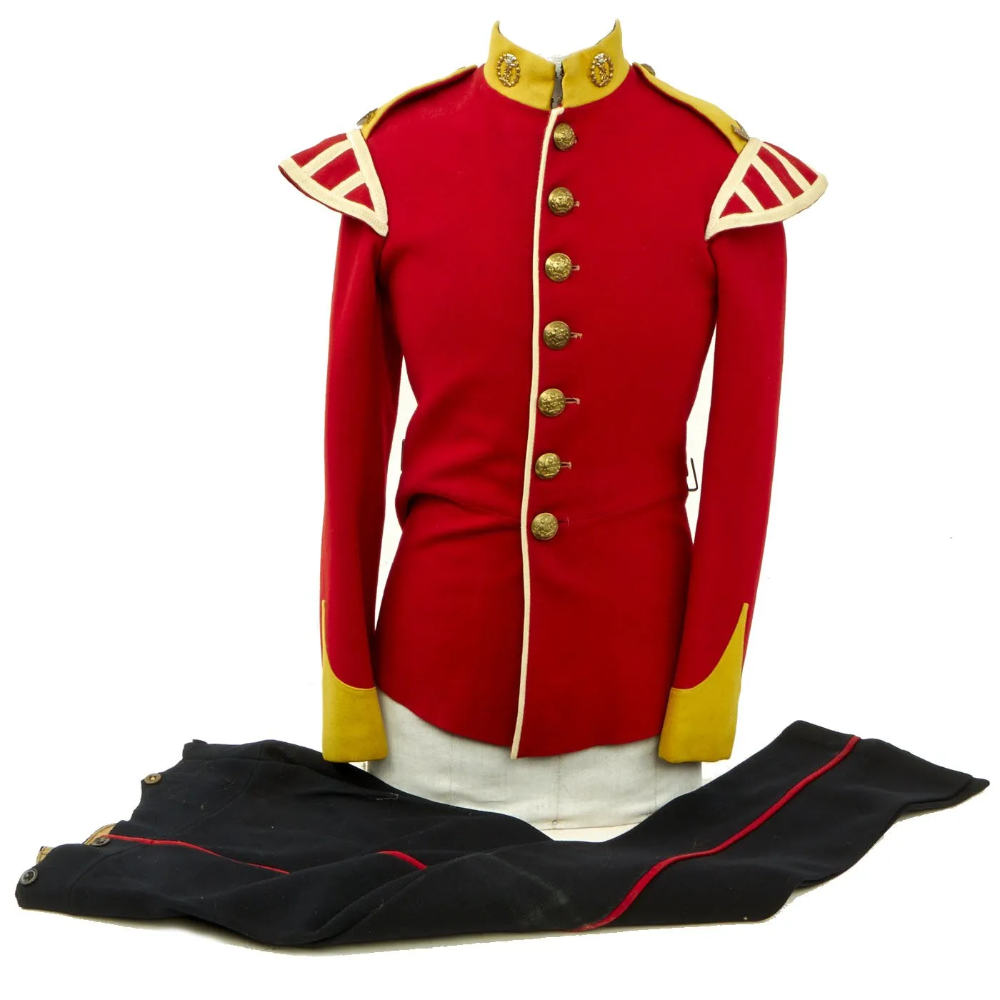 Original British WWI Middlesex Regiment Bandsman Scarlet Dress Uniform