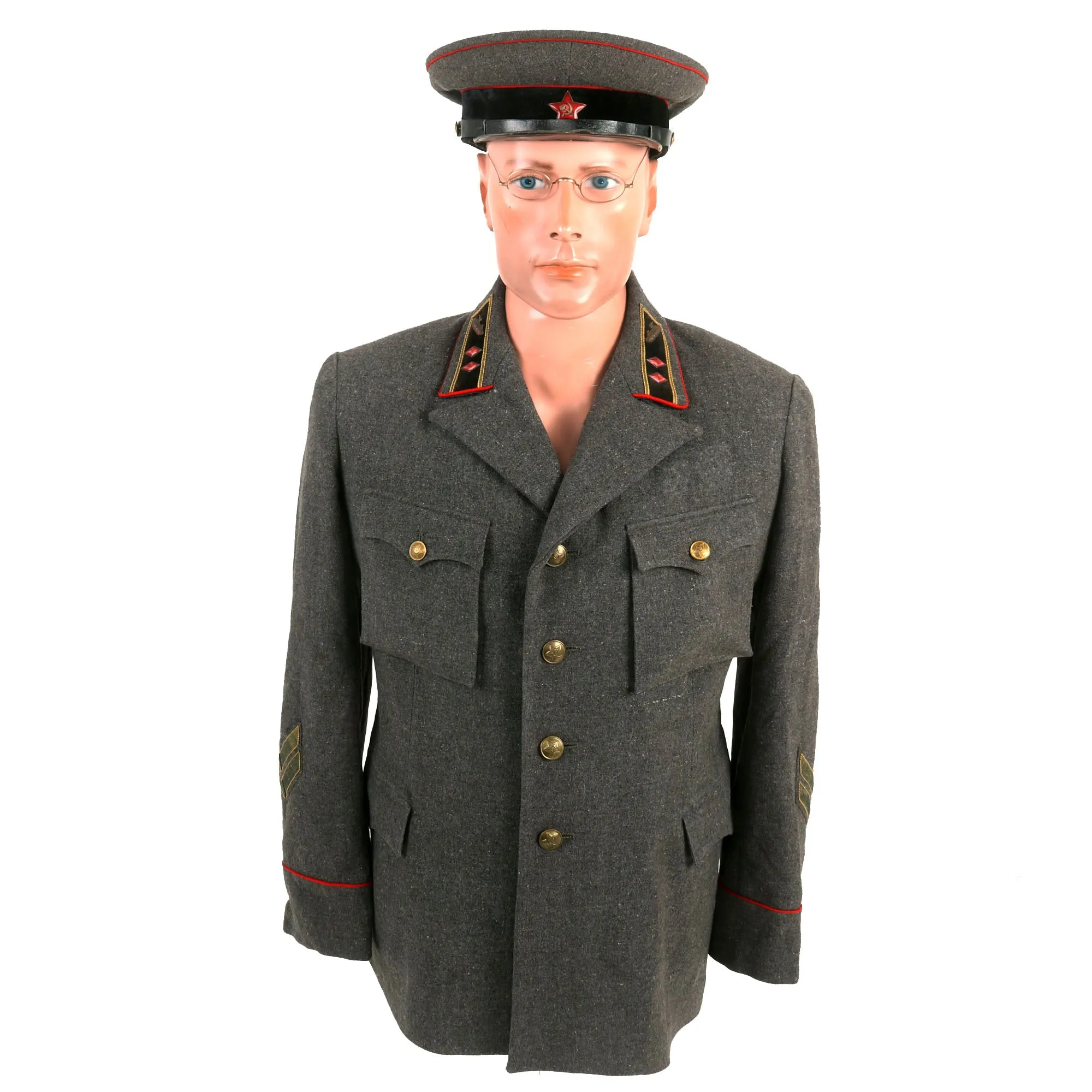 Original Soviet WWII Red Army Major General Yegor Nikolaevich Solyankin Uniform - Commander of the 2nd Tank Division, Killed in Action- Formerly Part of the A.A.F. Tank Museum