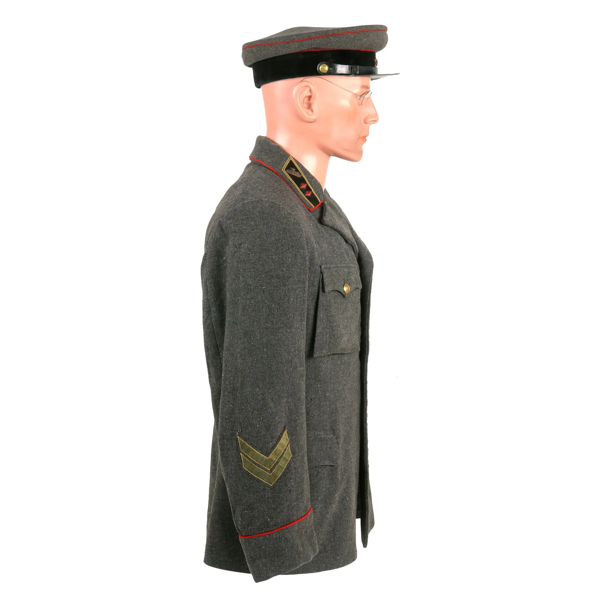 Original Soviet WWII Red Army Major General Yegor Nikolaevich Solyankin Uniform - Commander of the 2nd Tank Division, Killed in Action- Formerly Part of the A.A.F. Tank Museum