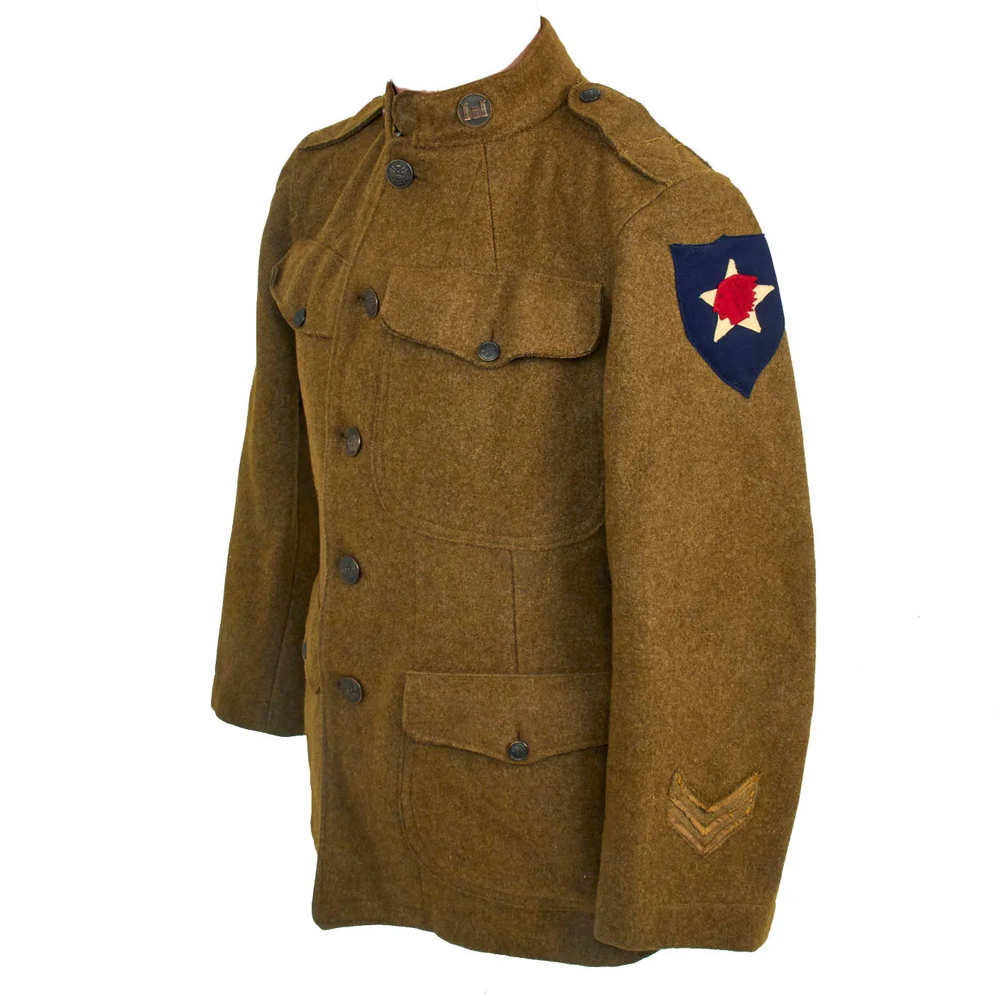 Original U.S. WWI 2nd Infantry Division Headquarters Engineer Uniform Set