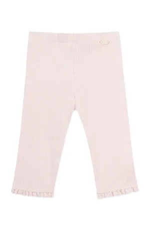 Pale Pink Ribbed Baby Leggings