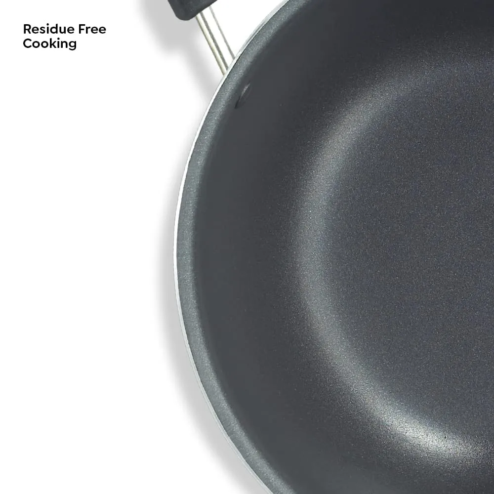 Prestige Omega Select Plus 20Cm- 2.2L Non-Stick Kadai with SS Lid |PFOA Free Teflon Non-Stick Coating | Scratch Resistant | Flat Base |Durable Handles |1 Year Warranty