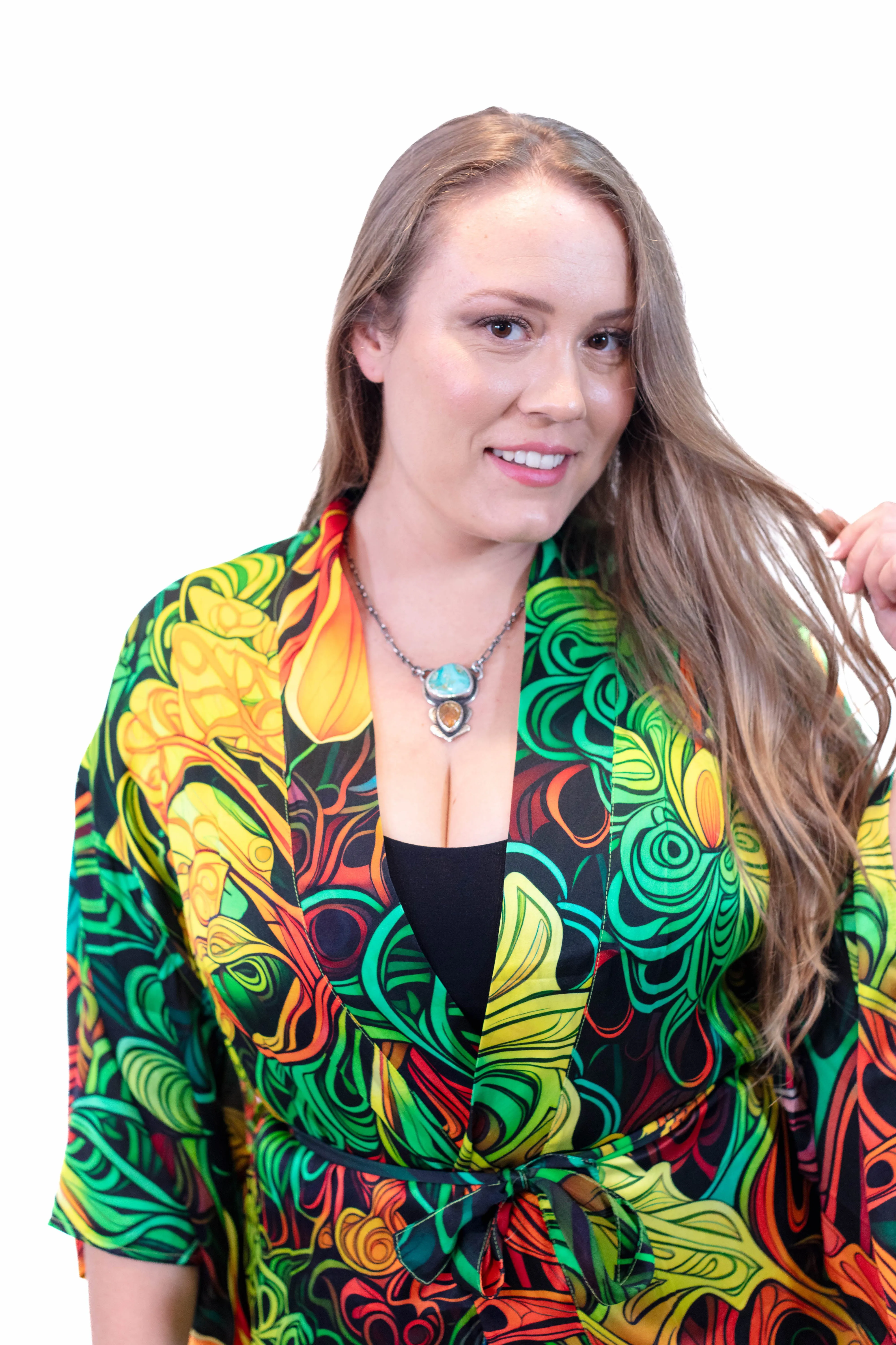 Psy Rasta Silk Kimono