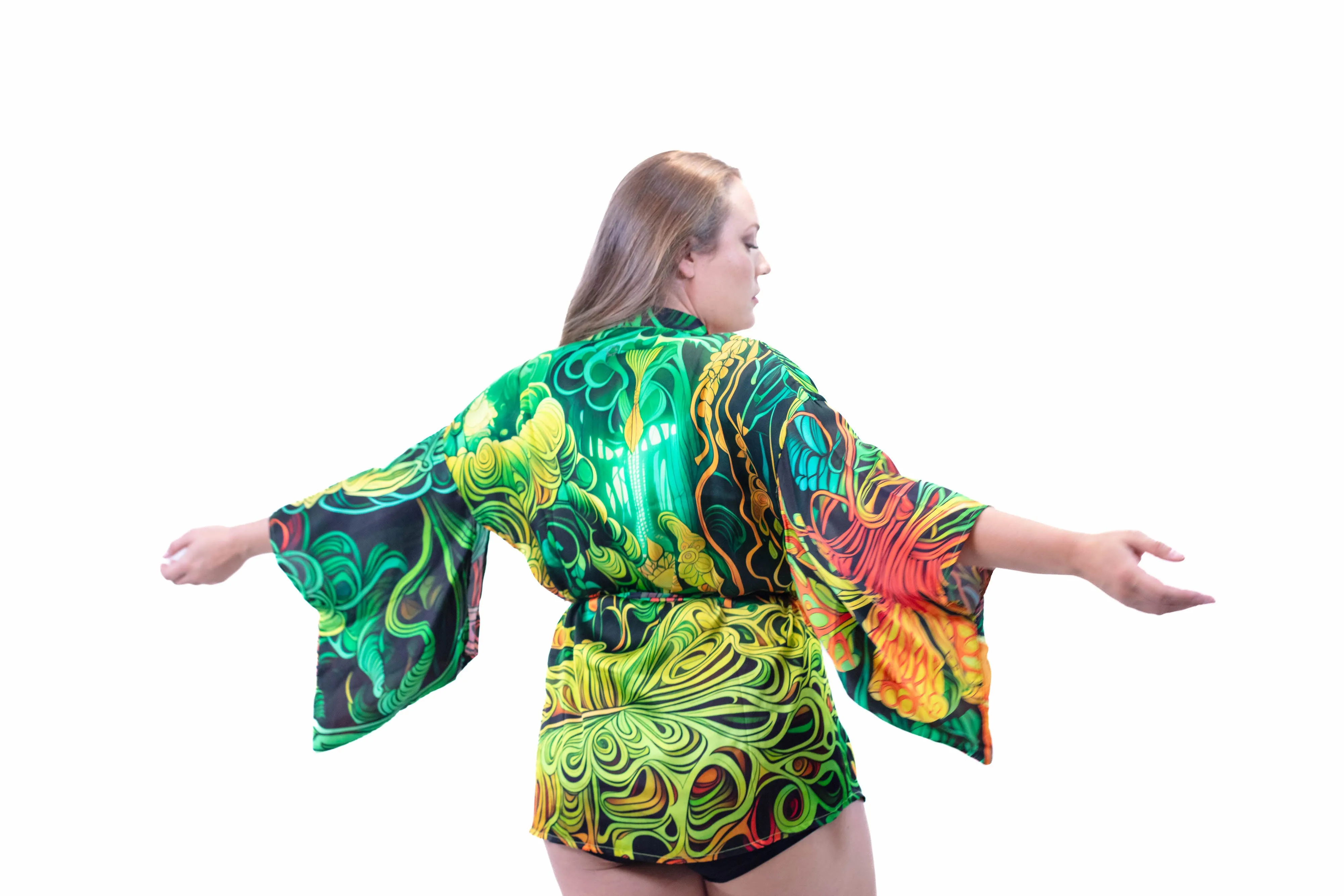 Psy Rasta Silk Kimono