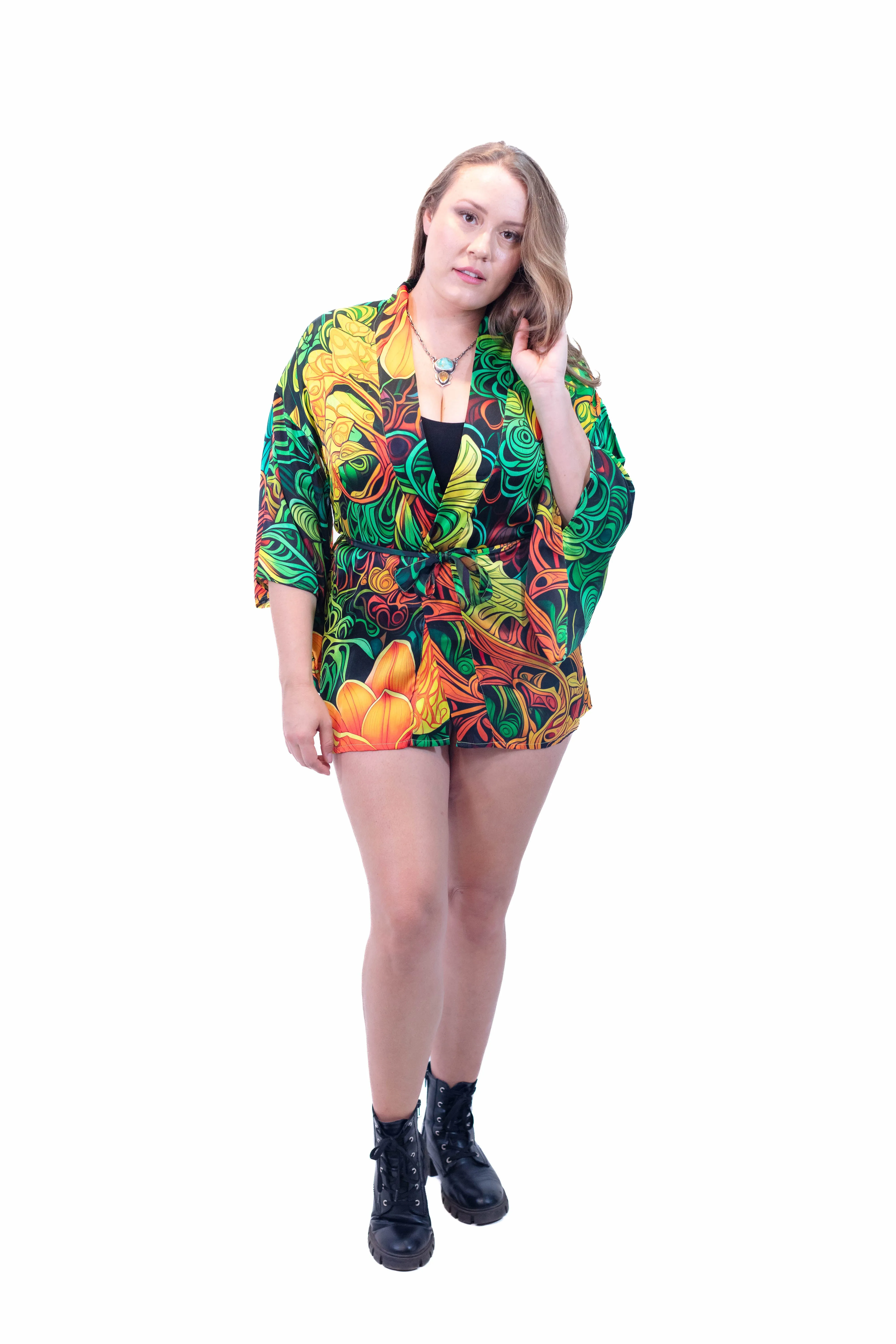 Psy Rasta Silk Kimono