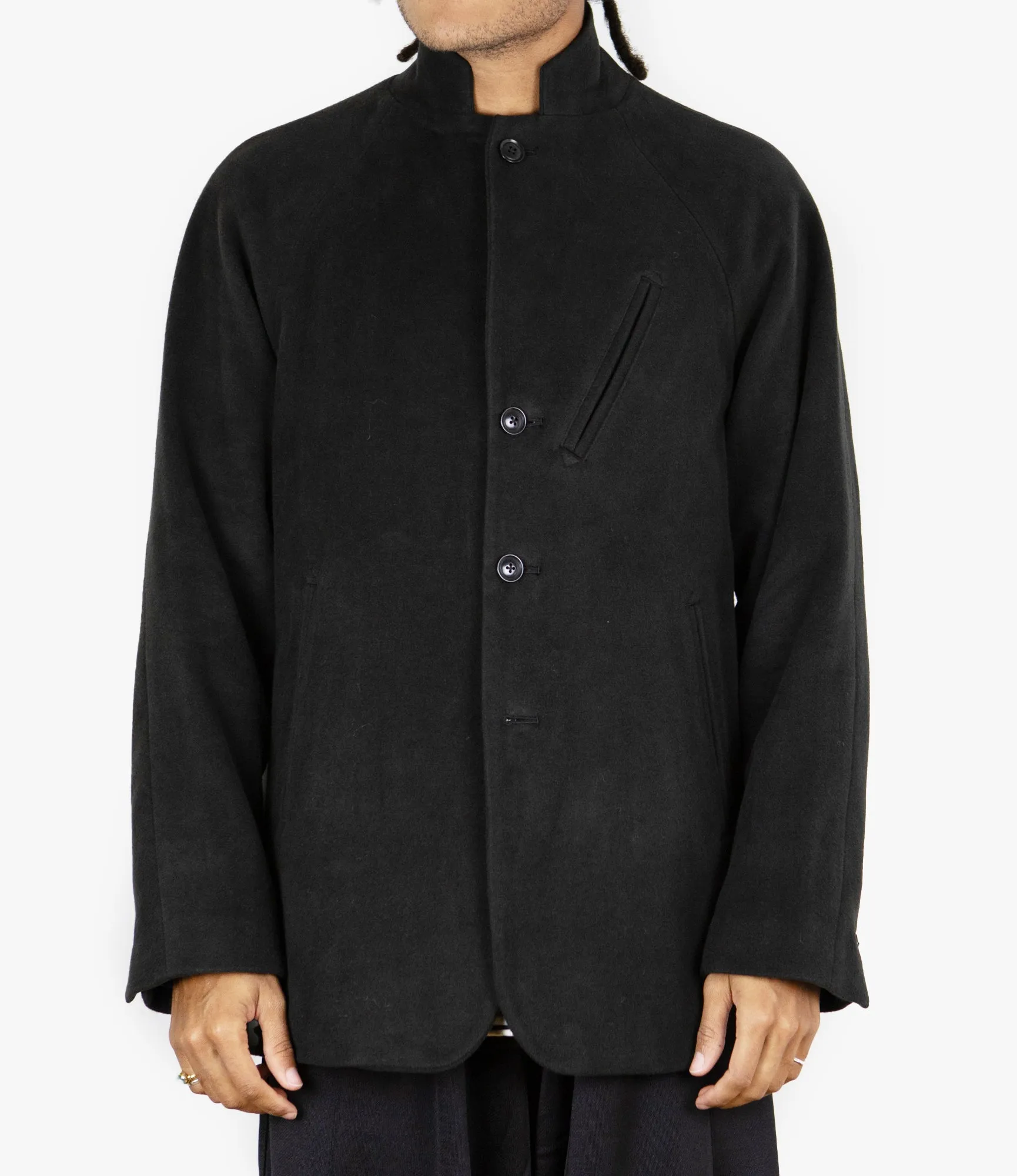 Raglan Jacket – Black Moleskin