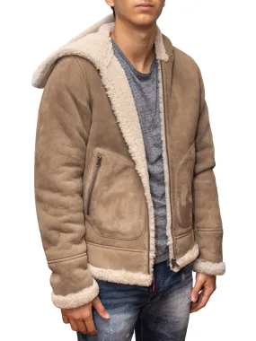 Reversible Shearling Hoodie