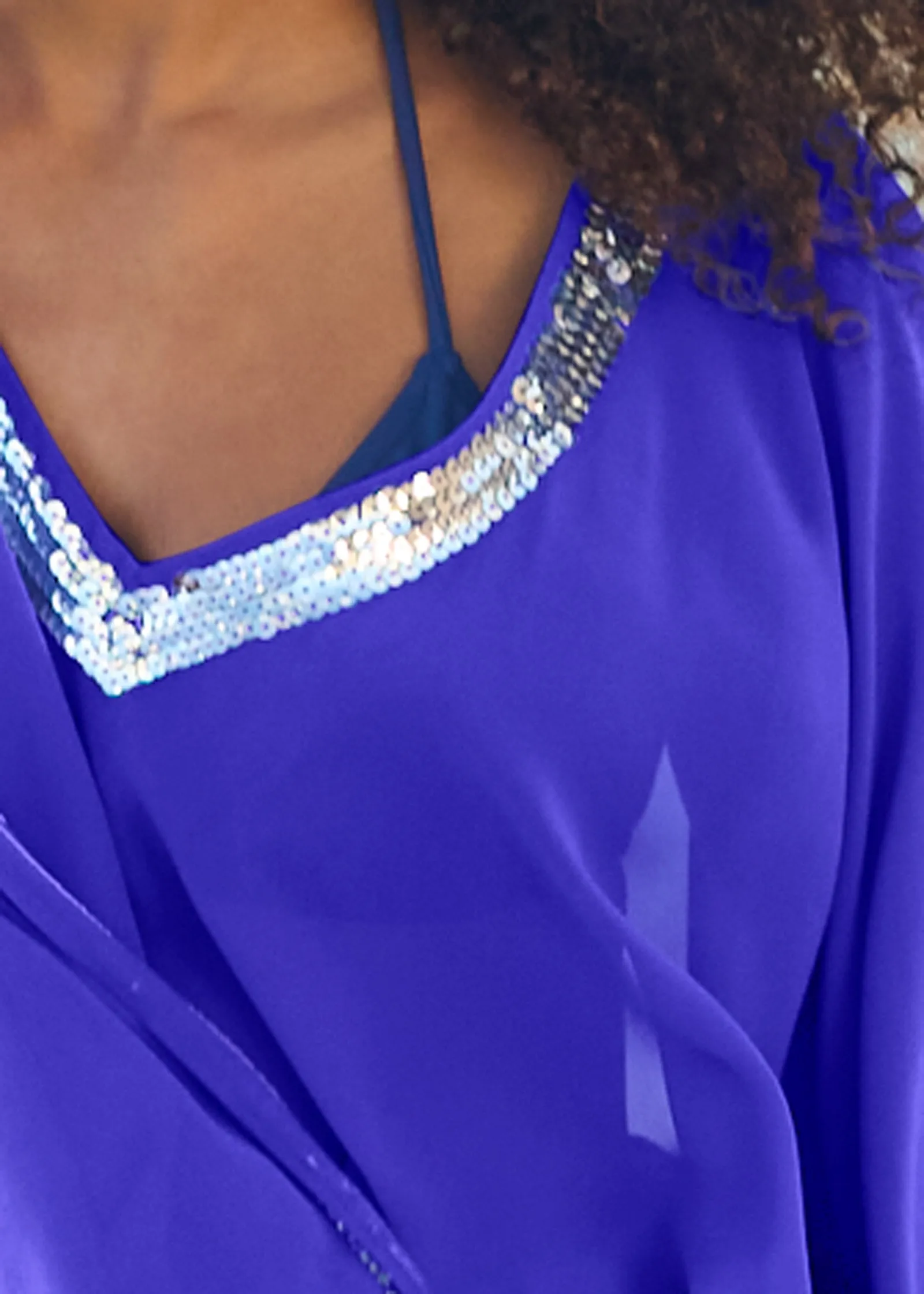 Sequin Tunic Cover-Up - Blue