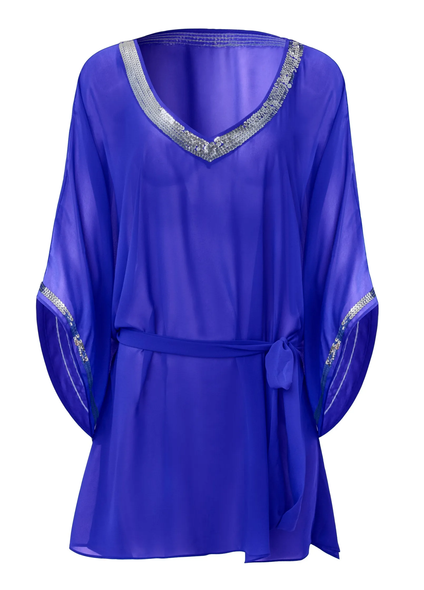 Sequin Tunic Cover-Up - Blue