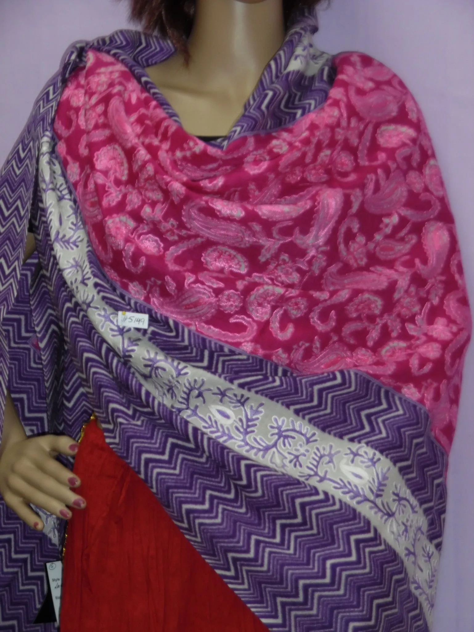 Shawl 5149 Pashmina Angora Kashmiri Winter Wear Wrap Shawl Shieno