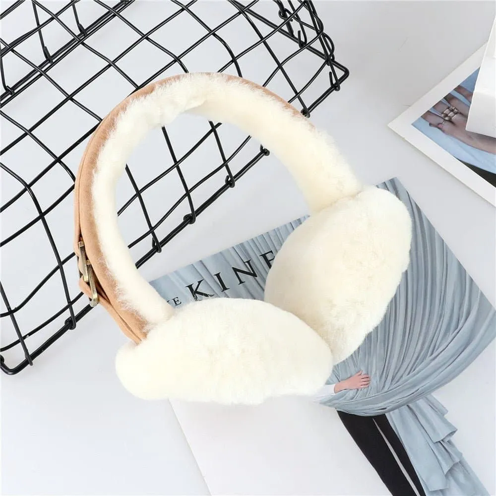 Shearling Wool Earmuffs - Warm and Stylish Winter Accessories Simplified