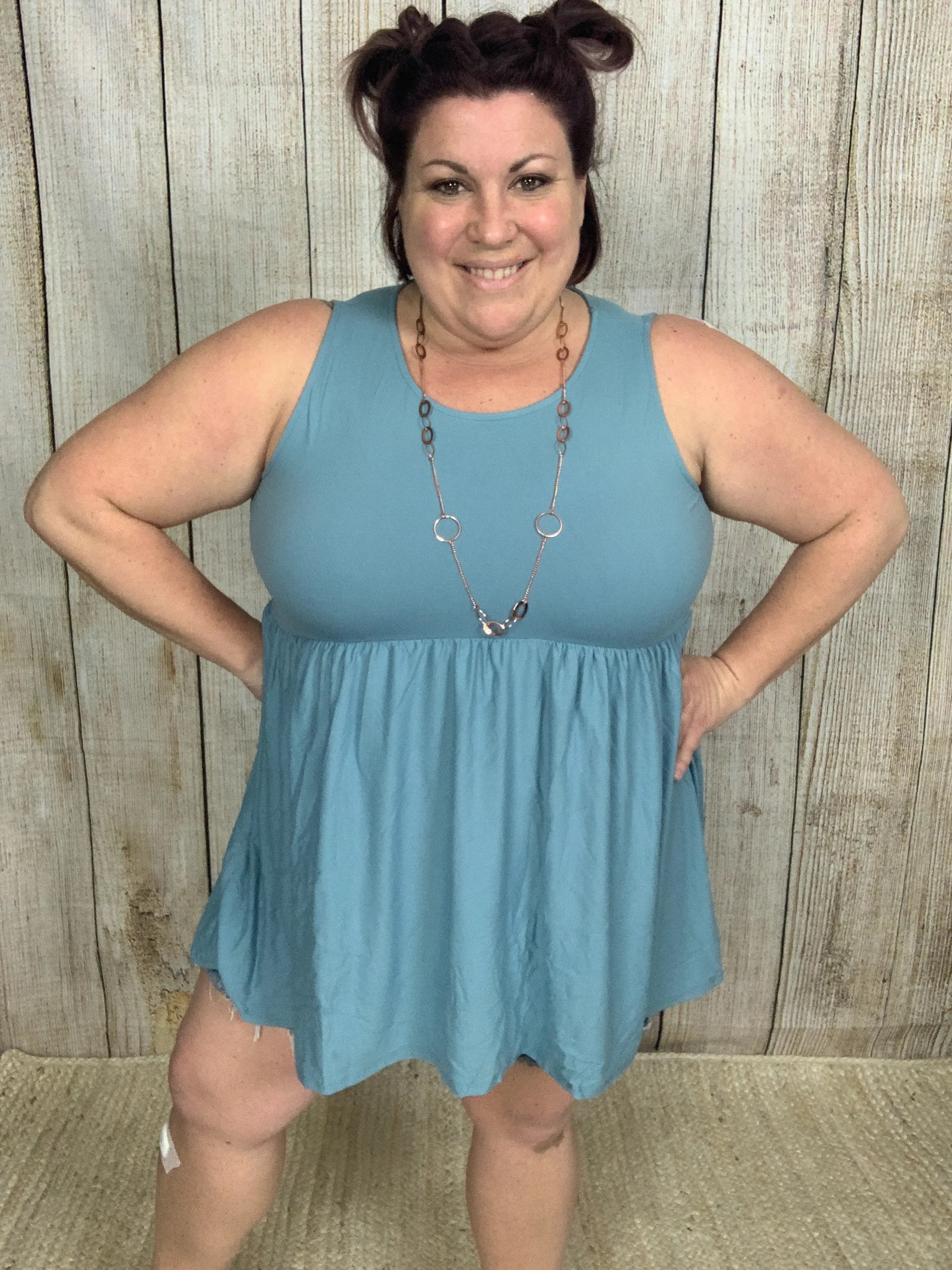 Sleeveless Baby Doll Tunic