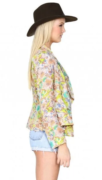 Sugar Lips Matisse Floral Open Blazer