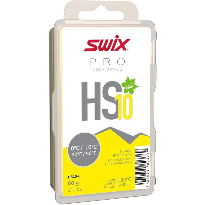 Swix Pro High Speed HS10 Yellow 0C to  10C Wax