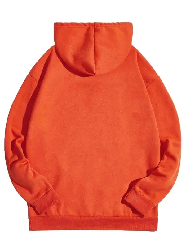 SXV  'CHICAGO ORANGE’ Printed Cool Aesthetic Sweatshirt Hoodie