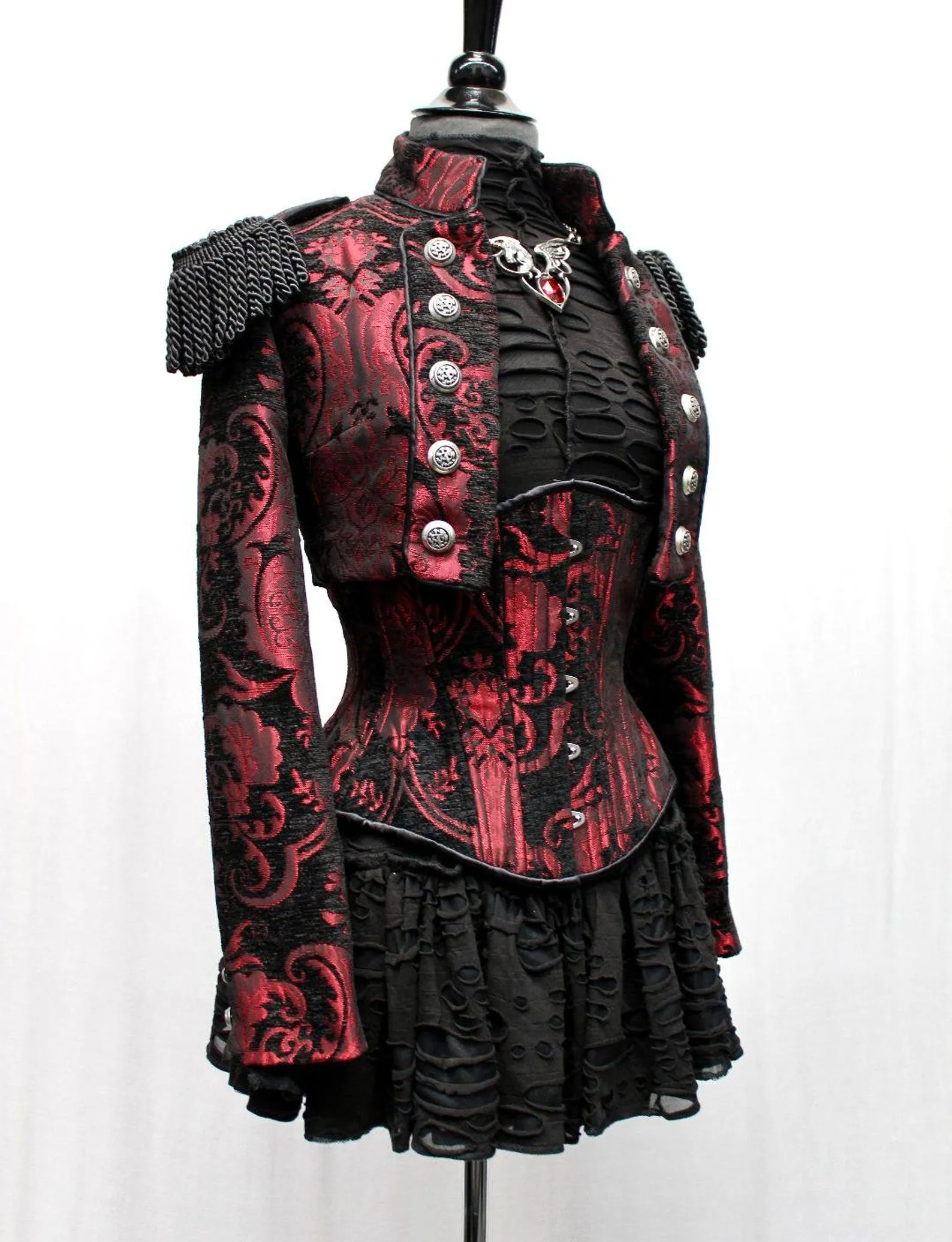 TAPESTRY CORSET - RED/BLACK