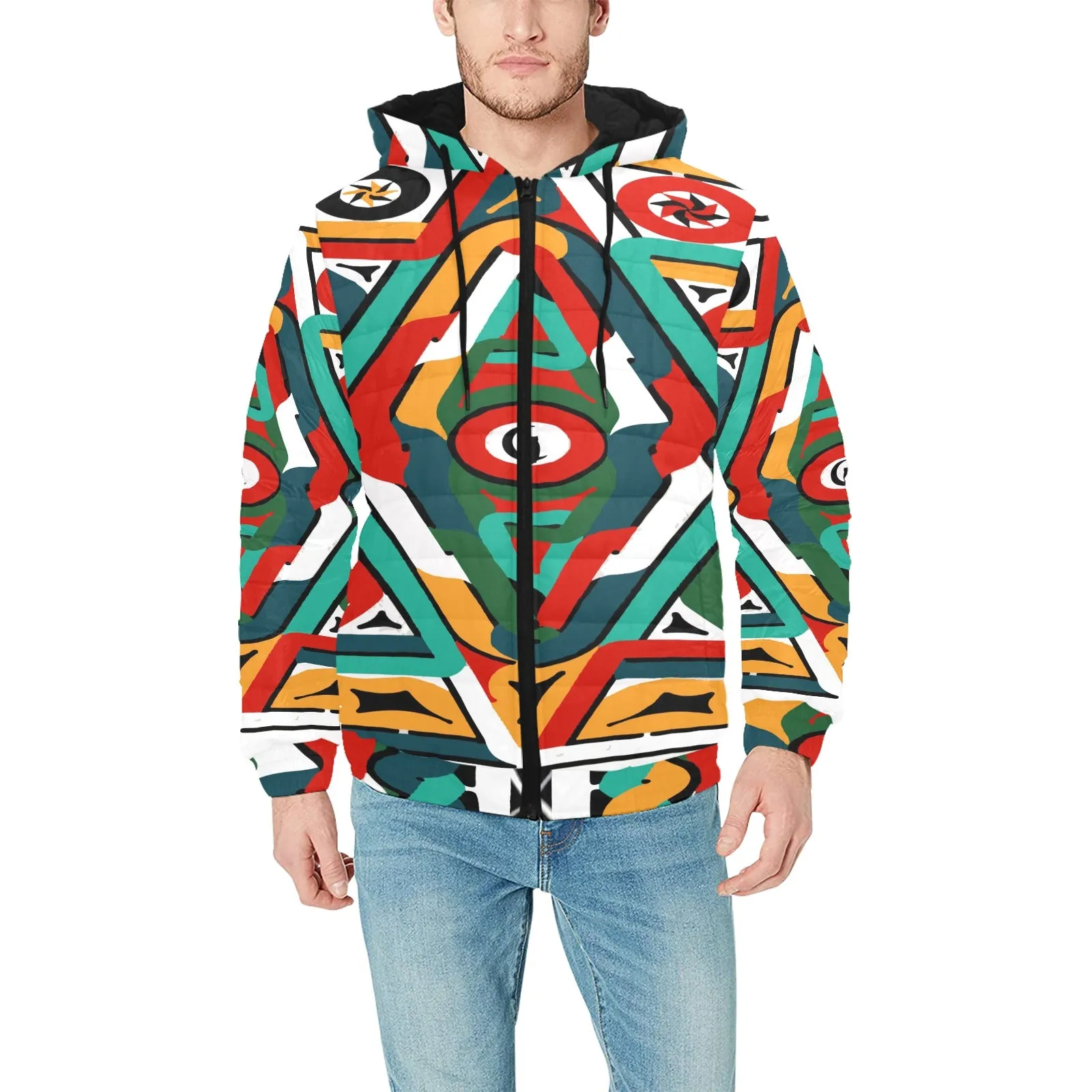 TEMBE ART PADDED HOODIE JACKET Men's Padded Hooded Jacket