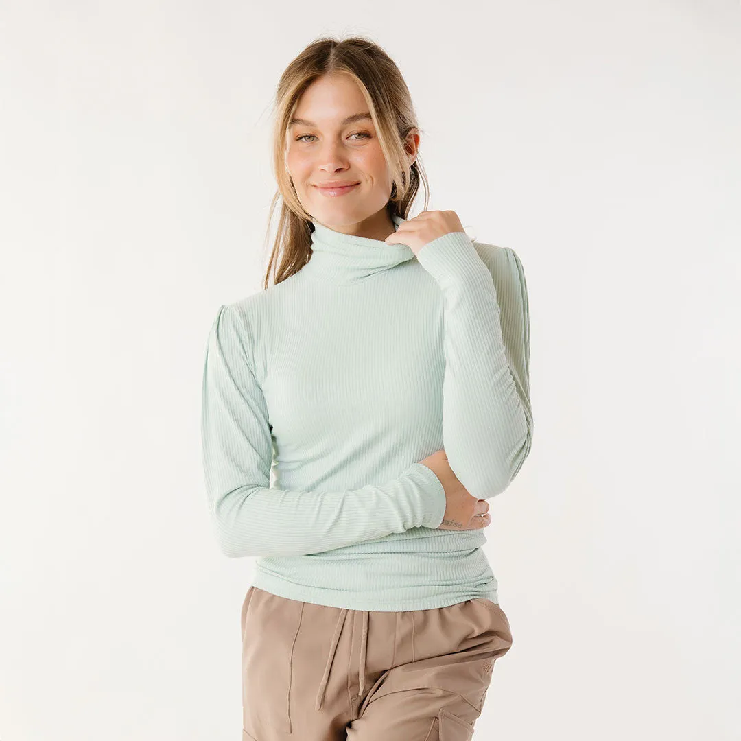 Tessa Long Sleeve, Mint Ice