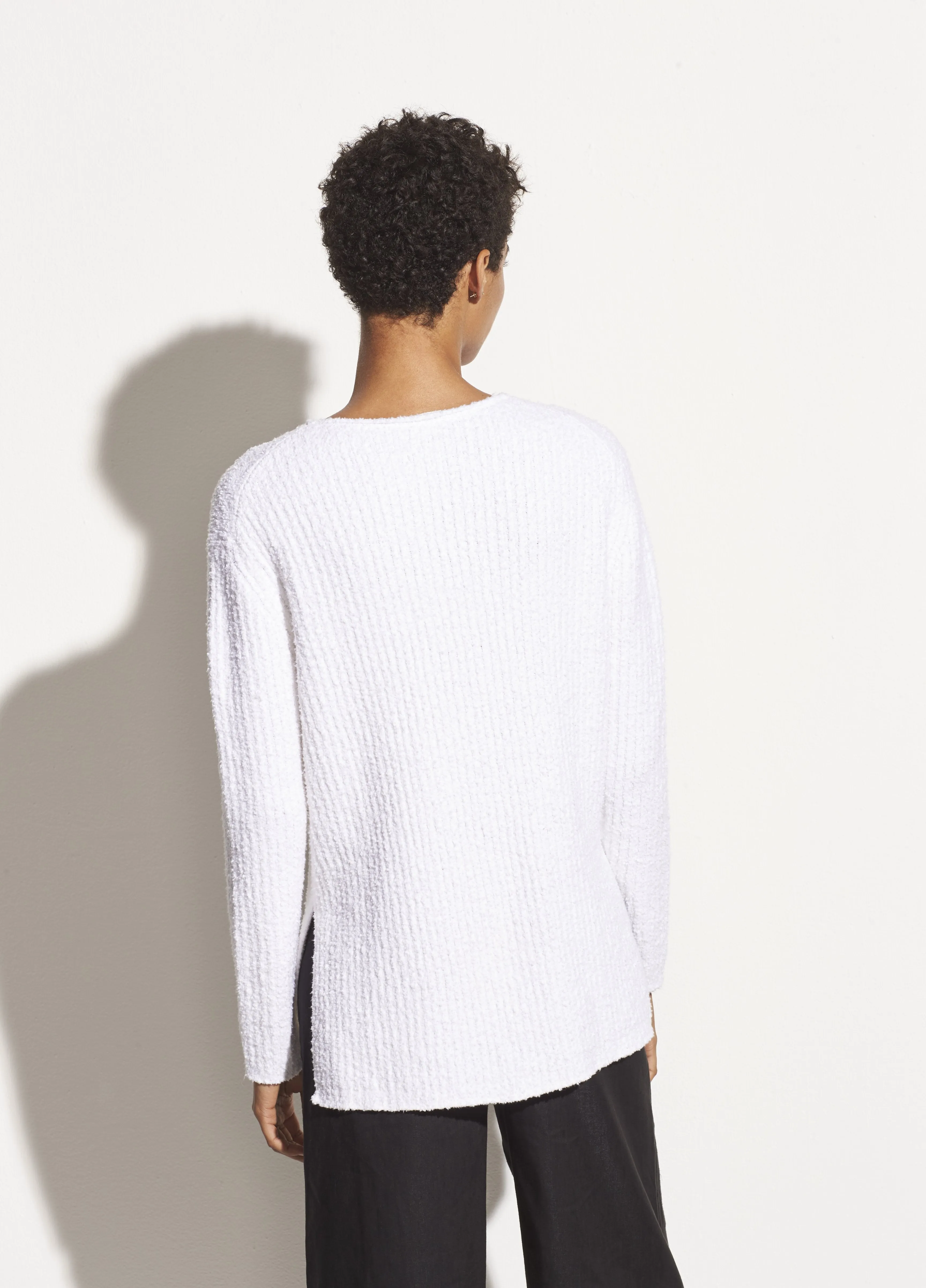 Texture Rib Tunic in Optic White